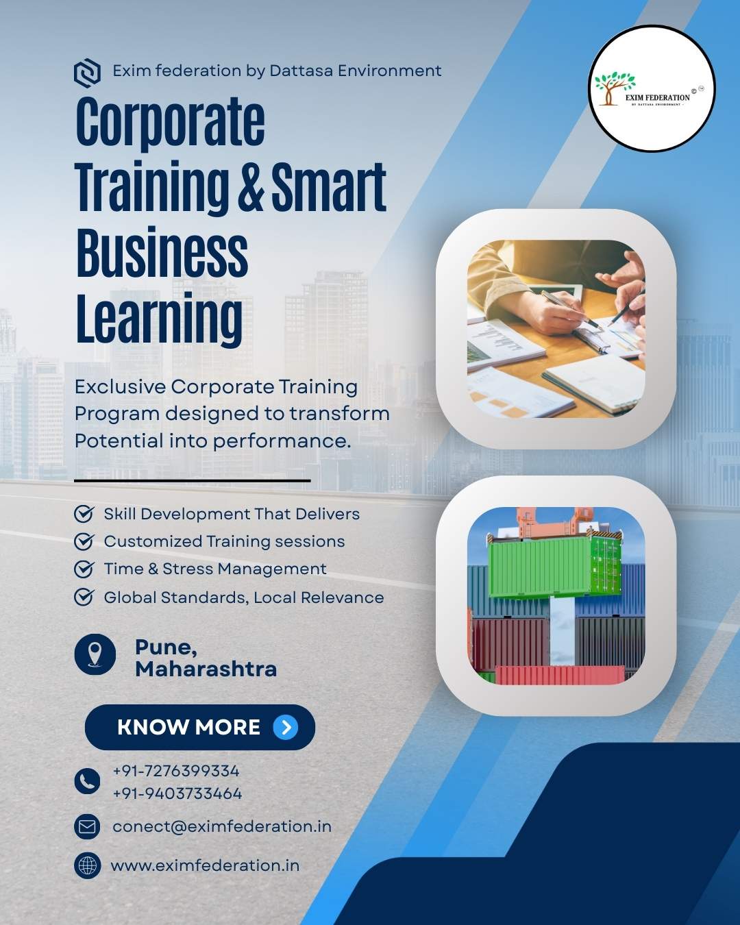 Corporate training & Business solution by Exim Federation